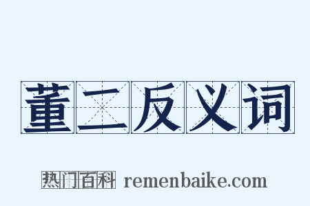 董二反义词是什么意思的图片